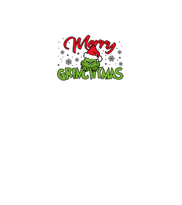 Merry Grinchymas - Grinch model gri închis pe tricou