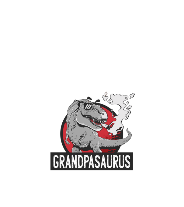 Grandpasaurus T-rex model negru pe tricou