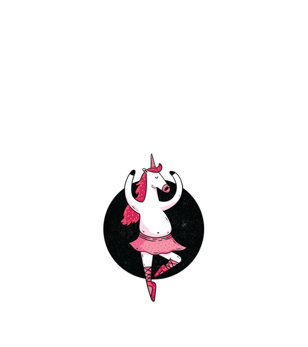 Unicorn Balet model nisipiu pe tricou