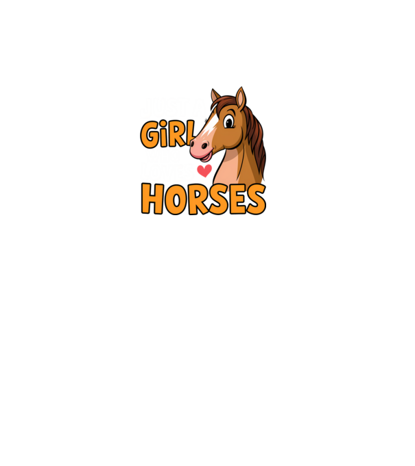 Just a girl who loves horses Negru model negru pe tricou