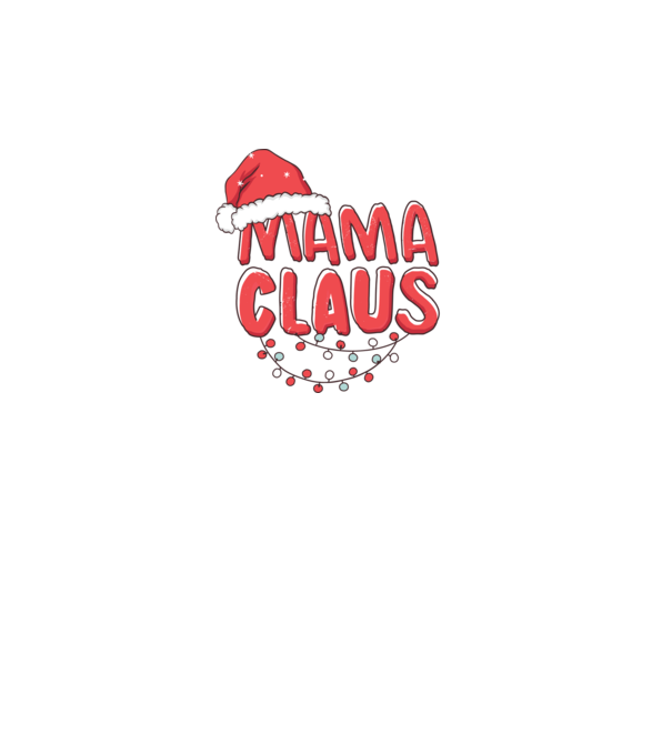 Mama Claus model alb pe tricou