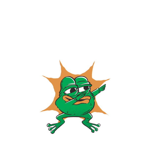 Broască DAB model verde de măr pe tricou