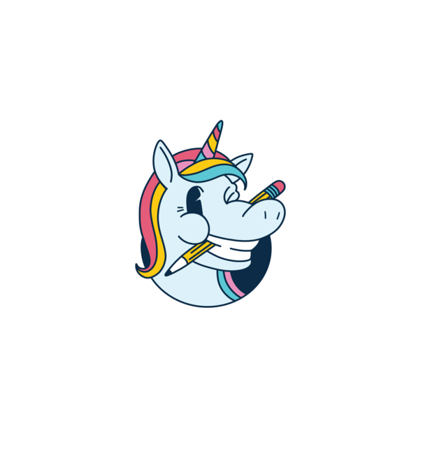 Elev Unicorn drăguț model roz deschis pe tricou