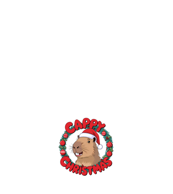 Cappy Christmas 1 model alb pe tricou