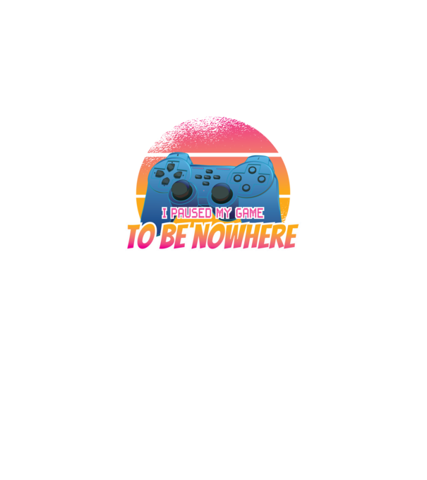 I paused my game to be nowhere model negru pe tricou