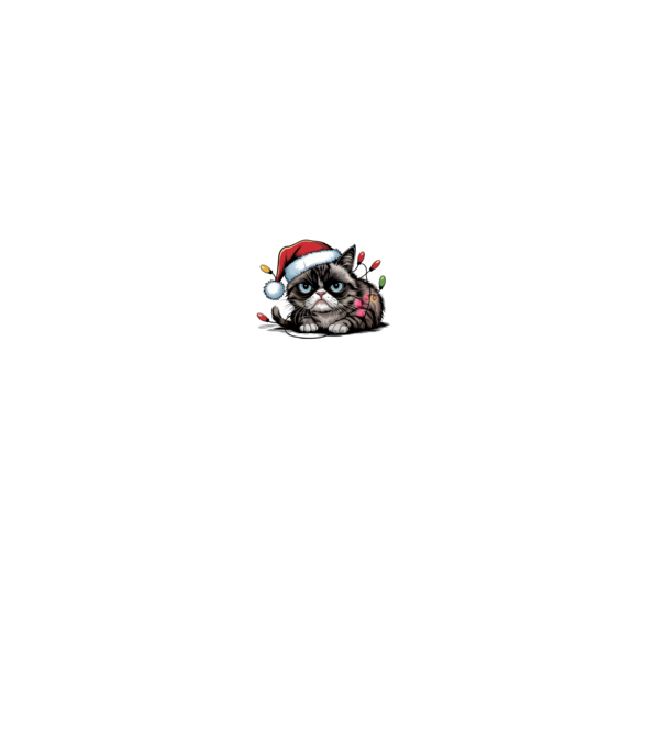 Christmas Spirit Grumpy Cat Negru model negru pe tricou