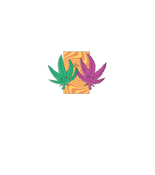 Frunze marijuana salut model negru pe tricou