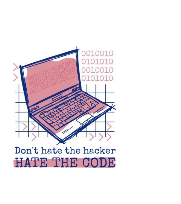 Nu urî hackerul, urăște codul model negru pe tricou