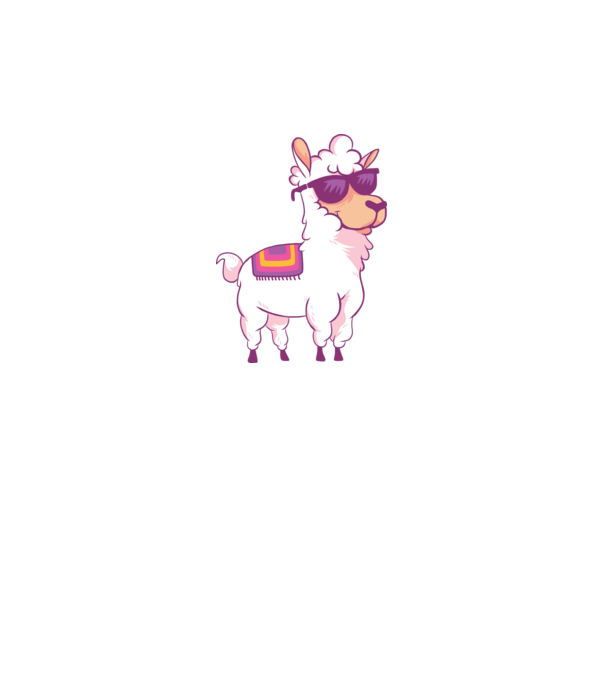 Llama drăguț model roz pe tricou