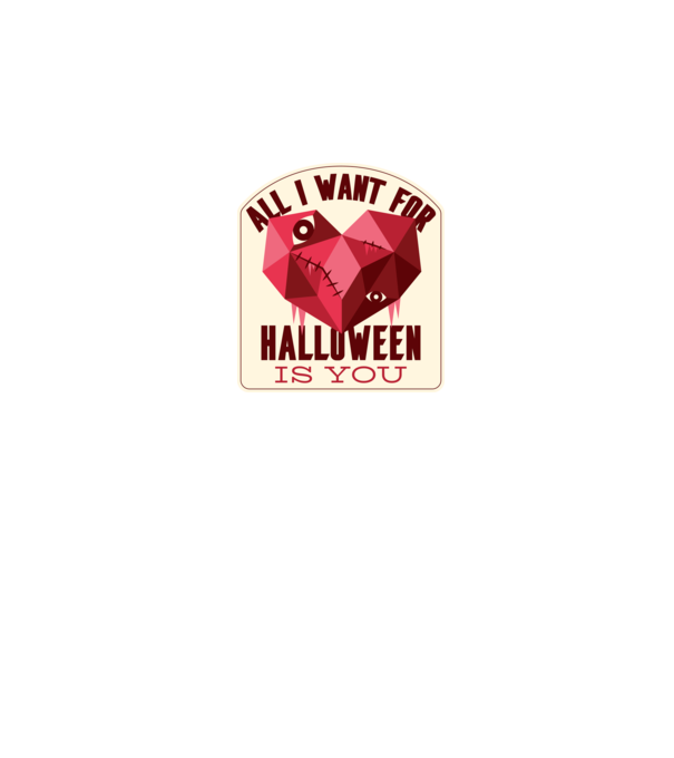 All I want for Halloween is You model alb pe tricou