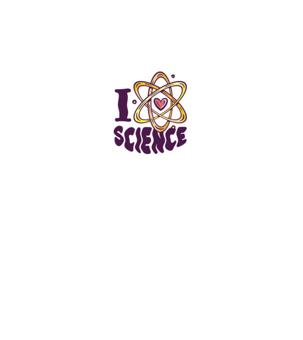 I Love Science știință model alb pe tricou