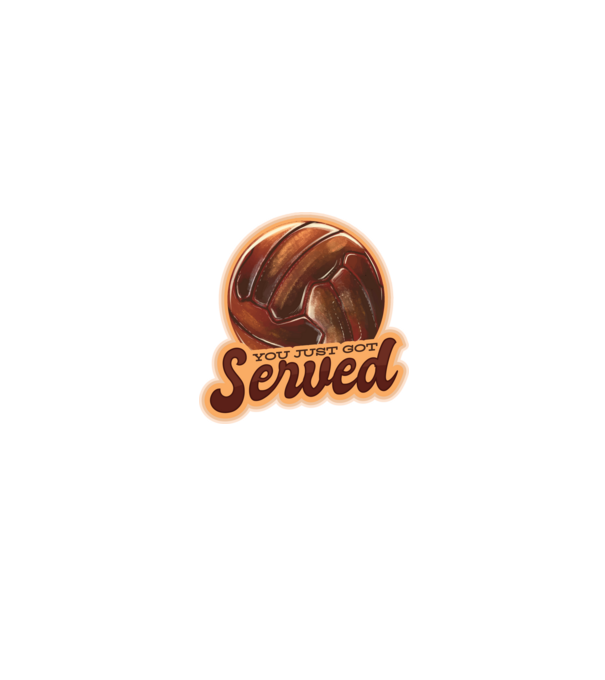 You just got served - volei model alb/roșu pe tricou