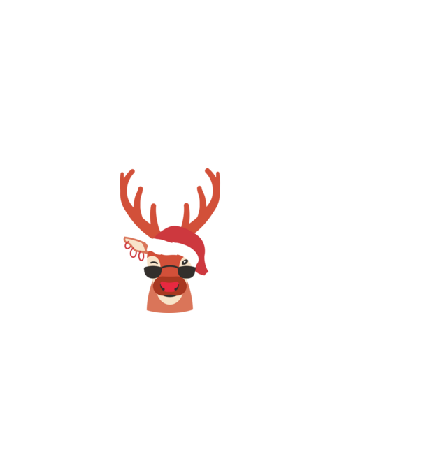 Cool Reindeer Rudolph model negru pe tricou