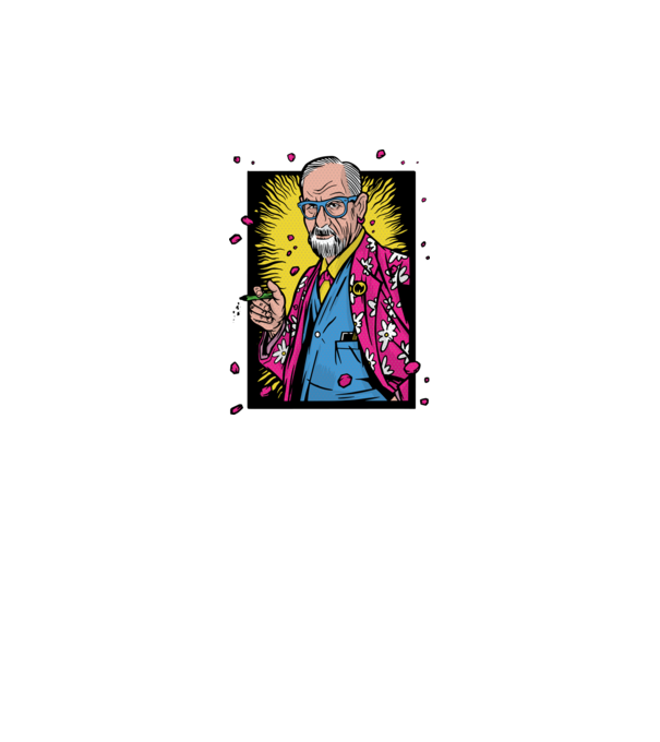 Sigmund Freud Filozof model alb pe tricou