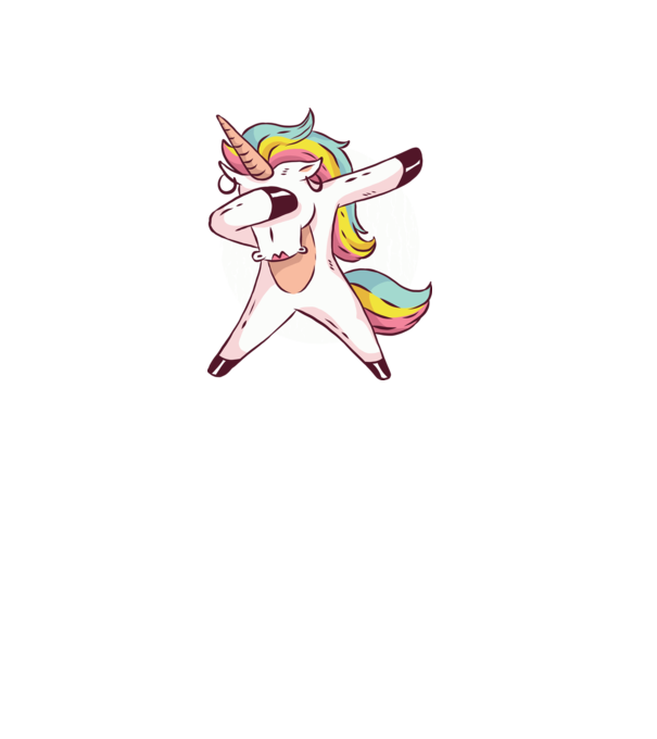 Unicorn DAB model mov pe tricou