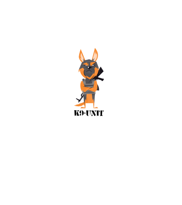 Unitatea K9 - Câine polițist model gri pe tricou