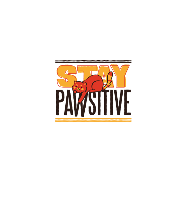 Stay Pawsitive model gri pe tricou