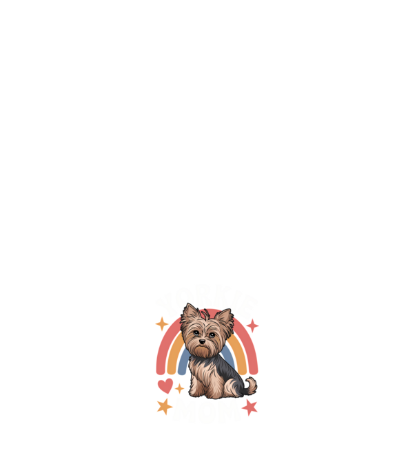 Yorkie Mom Negru model albastru închis pe tricou