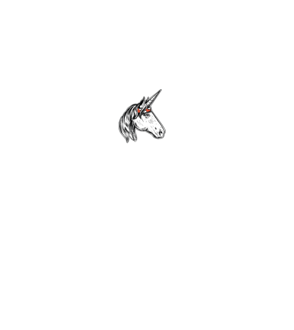 Cal Unicorn model albastru deschis pe tricou