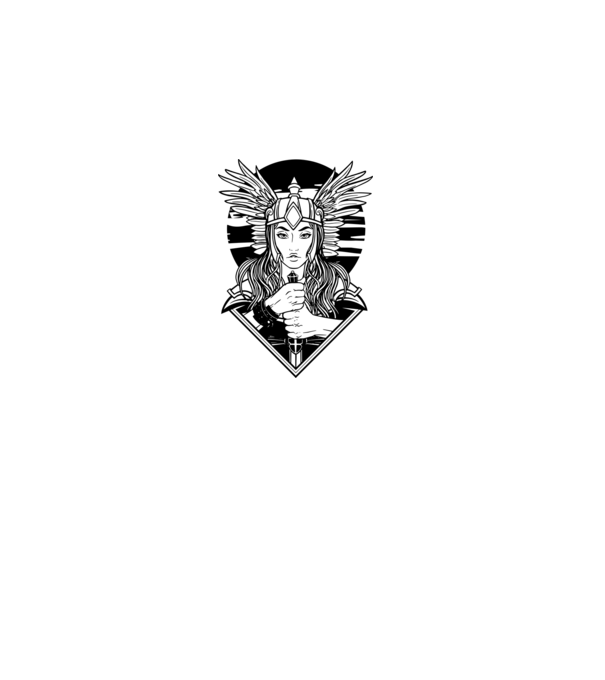 Zeița Valkyrie model gri pe tricou