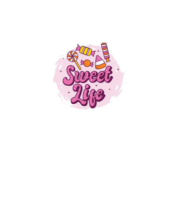 Sweet Life - Viață dulce model albastru închis pe tricou