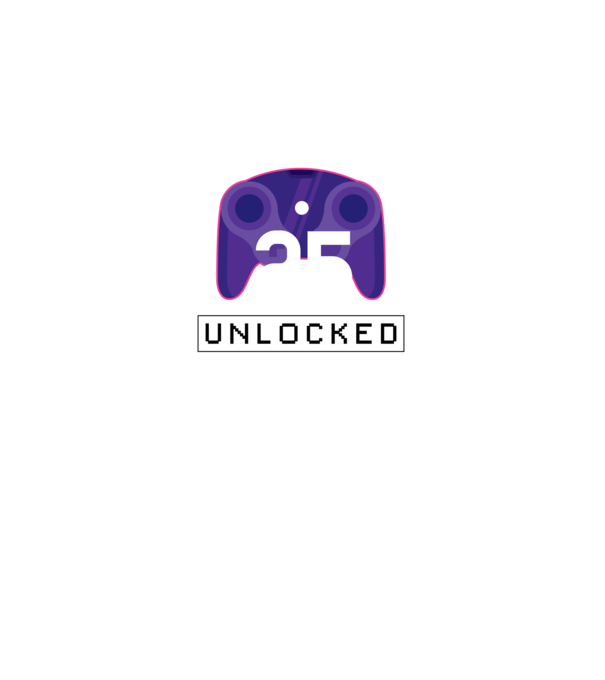 Level 25 Unlocked Gamer Birthday model negru pe tricou