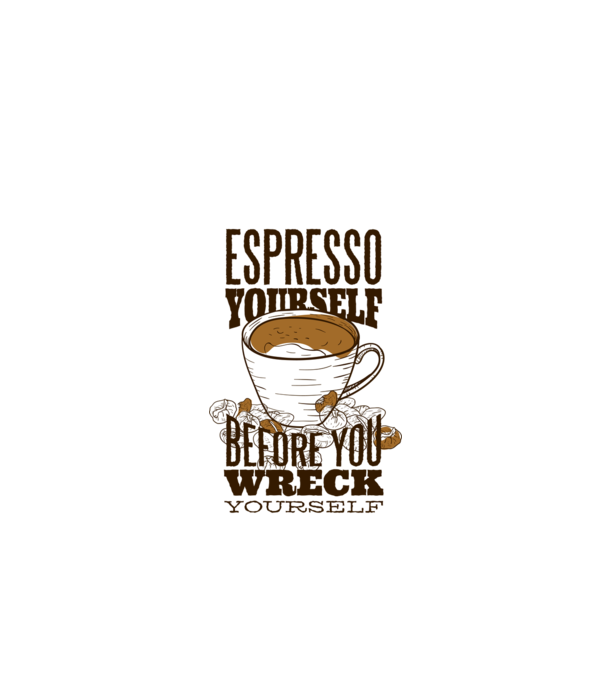 Espresso Yourself cu Cafea model verde de măr pe tricou