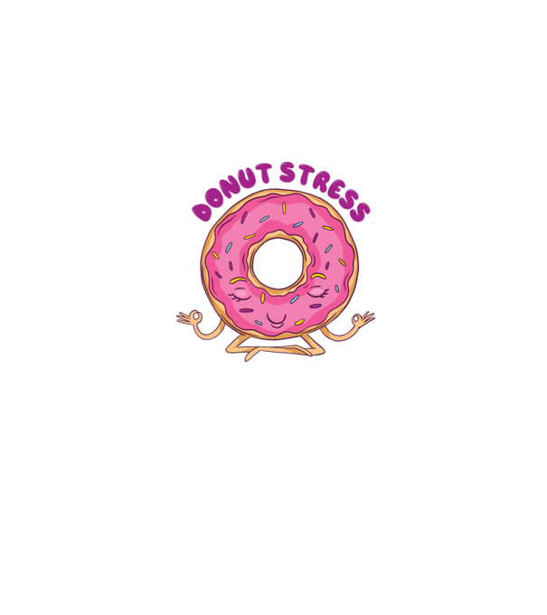 Donut Stress Gogoașă model gri pe tricou