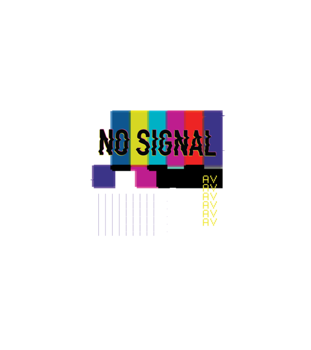 No Signal TV Eroare de transmisie model negru pe tricou