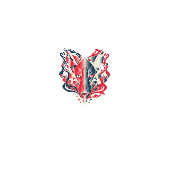 Wolf Head model negru pe tricou