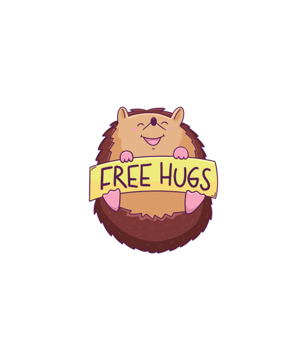 Free Hugs Arici model gri pe tricou