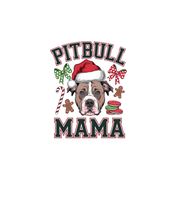 Pitbull Mama model alb pe tricou