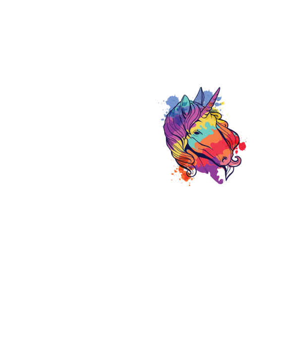 Curcubeu colorat Unicorn tricou model galben neon pe tricou