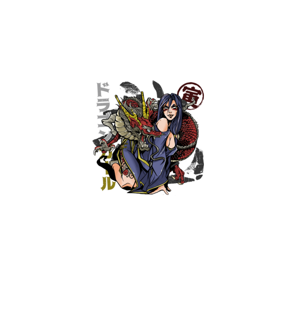 Dragon sexy Anime model negru pe tricou