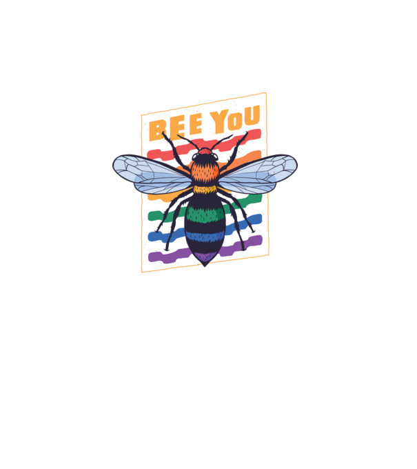 Bee You Pride model turcoaz pe tricou