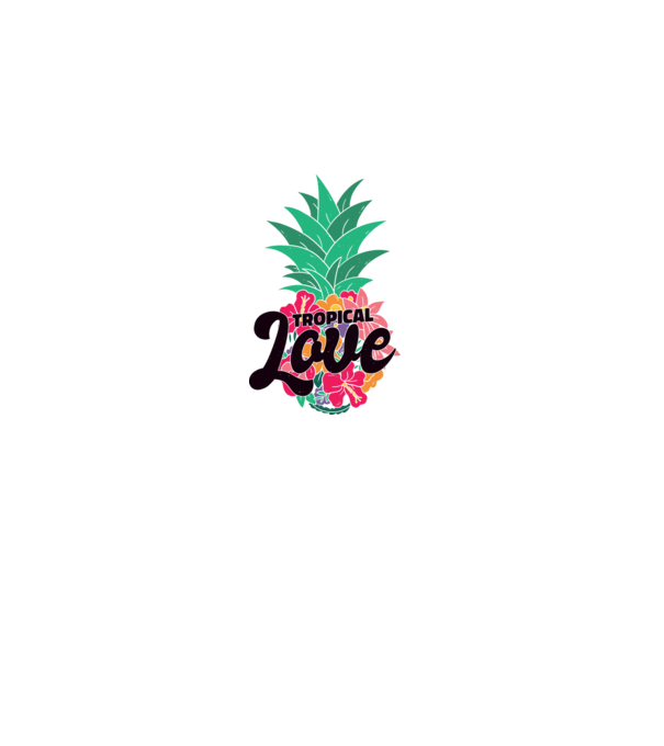 Ananas Tropical Love model nisipiu pe tricou