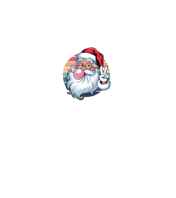 Bubble gum santa model negru pe tricou