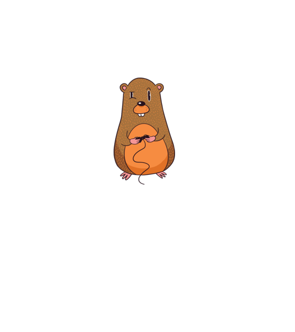 Hamster Gamer model gri pe tricou