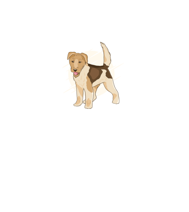 Fox Terrier model turcoaz pe tricou