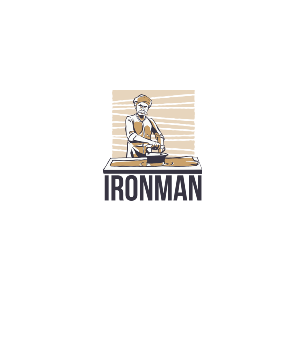 Ironman Om care calcă (montează metal) model gri pe tricou