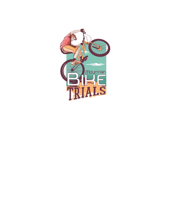 Truc Mountainbike model albastru deschis pe tricou