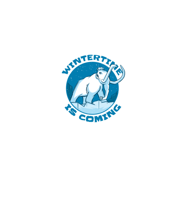 Vine Iarna Mamut model albastru jeanși pe tricou