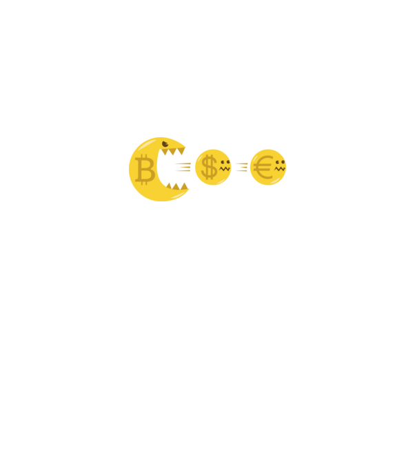 Bitcoin Pacman model negru pe tricou