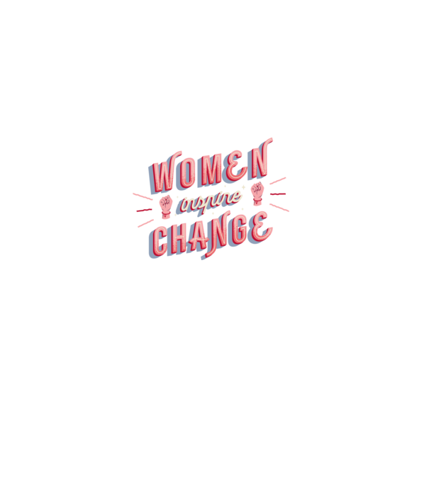 Women inspire change Ziua Femeii model alb pe tricou