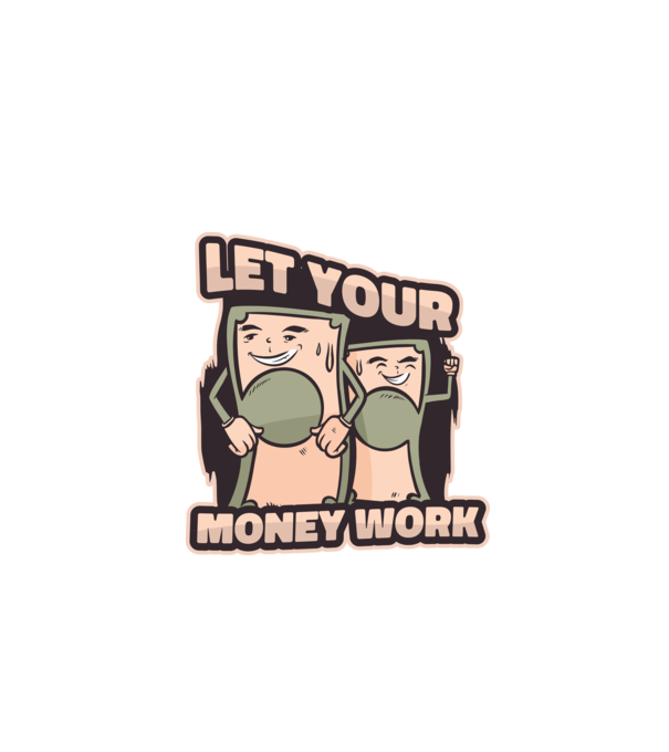 Let your money work model roșu pe tricou