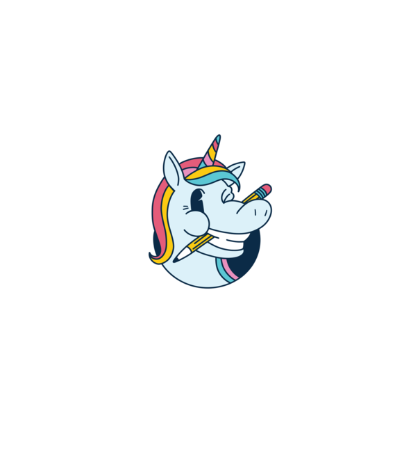 Elev Unicorn drăguț model roz deschis pe tricou