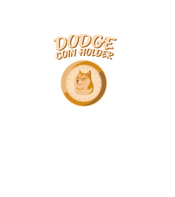 Doge Coin Holder model negru pe tricou