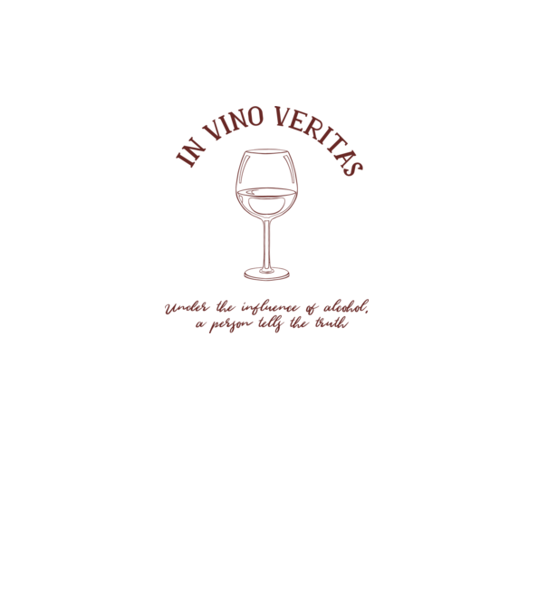 In Vino Veritas - Adevărul este în vin model alb pe tricou