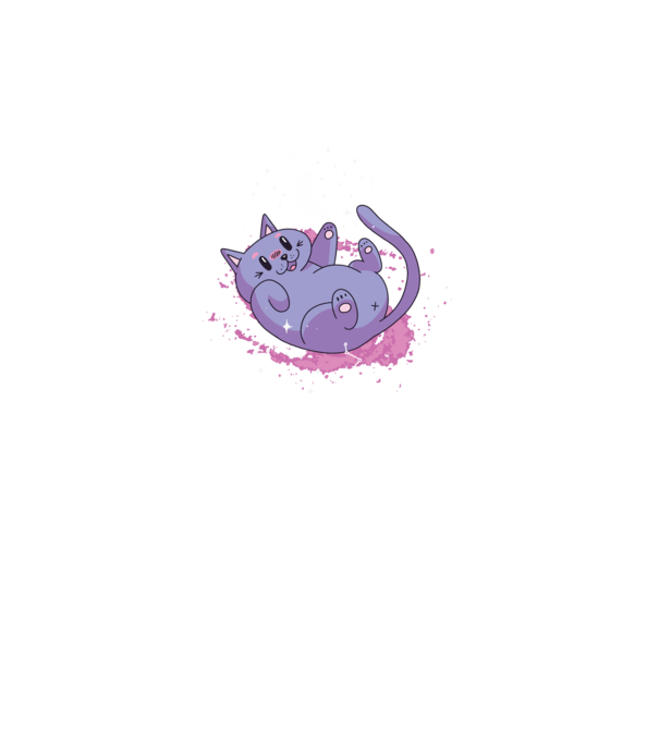 Space Cat - pisică drăguță în spațiu model negru pe tricou