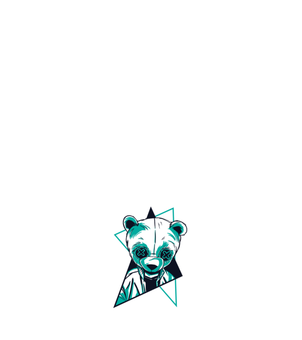 Panda Neon model negru pe tricou